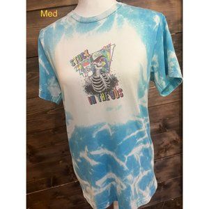 NEW Bella Canvas Stuck in the 90's Bleached Sublimated Shirt